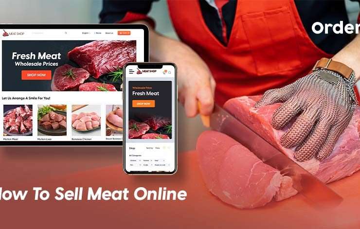 A girl selling meat online and reach more customers through his own online store