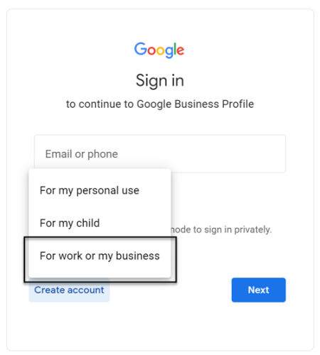 Step by Step Guide Adding Your - Google My Business Sign In Screen Shot 450x500 