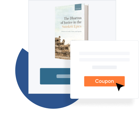 Attractive bookstore website with coupon code.