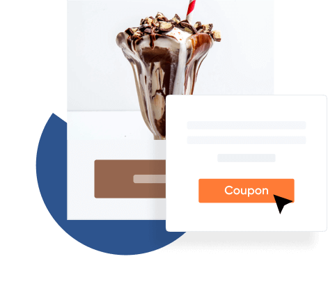 customer coupon option enabled on cafe shop website.