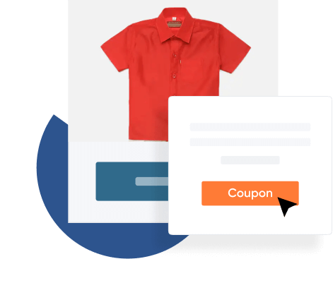 Offer a coupon for your customers by using clothing website.