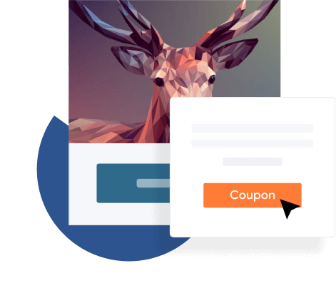 Use the coupon option to get a discount on your digital art.