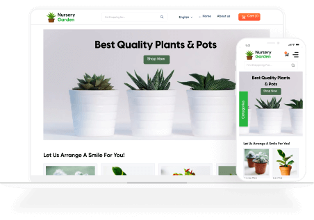 Sell plants online with a responsive website.