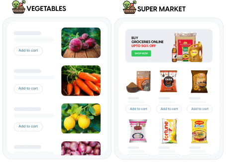 Digital menu for grocery shops 
                        