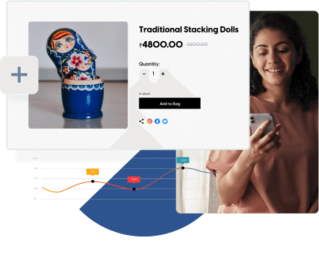 Set product prices for your handicraft online store using your smartphone.
                    
