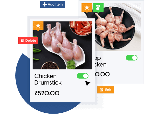 Easily rearrange your meat store website.