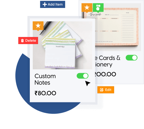 You can easily rearrange your stationery website.