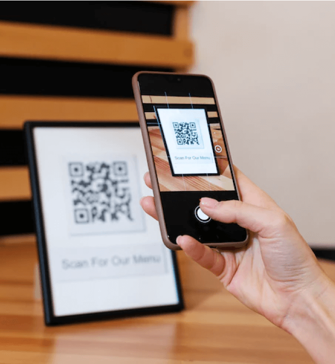 QR code solutions for POS takeaway.
			