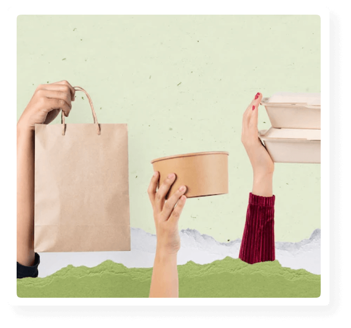 Customers receiving rewards from the shop