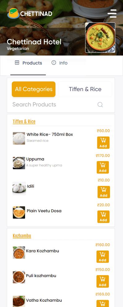 Restaurant website creator